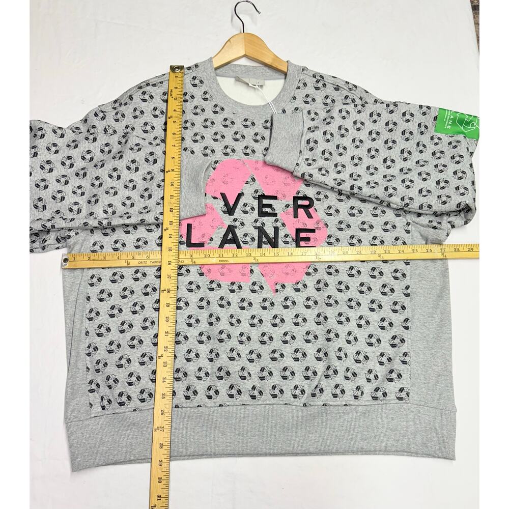 Everlane Women’s all over print crew neck Crew neck sweatshirt oversized NWT - Picture 3 of 8
